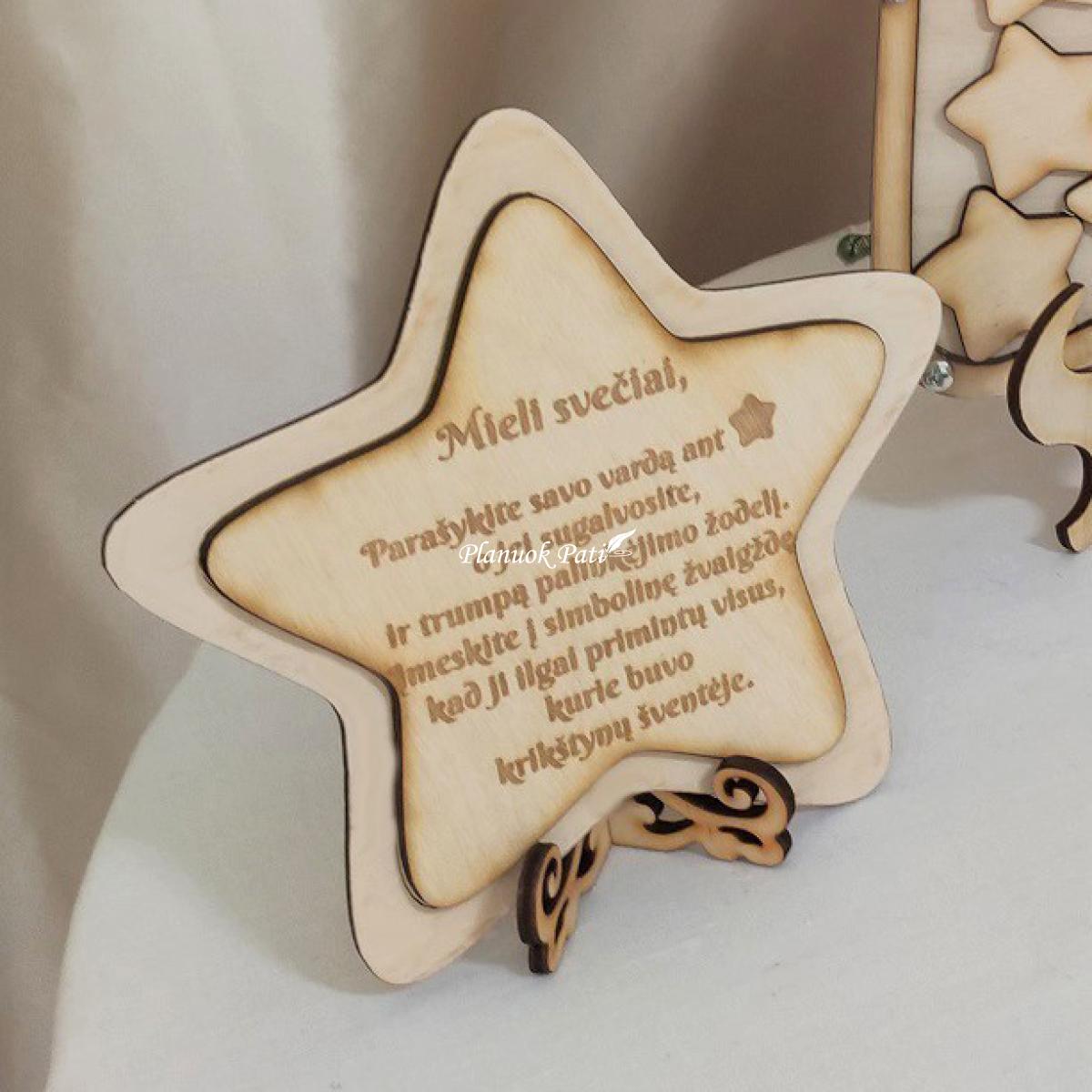 Žvaigždė krikštynų svečių palinkėjimams