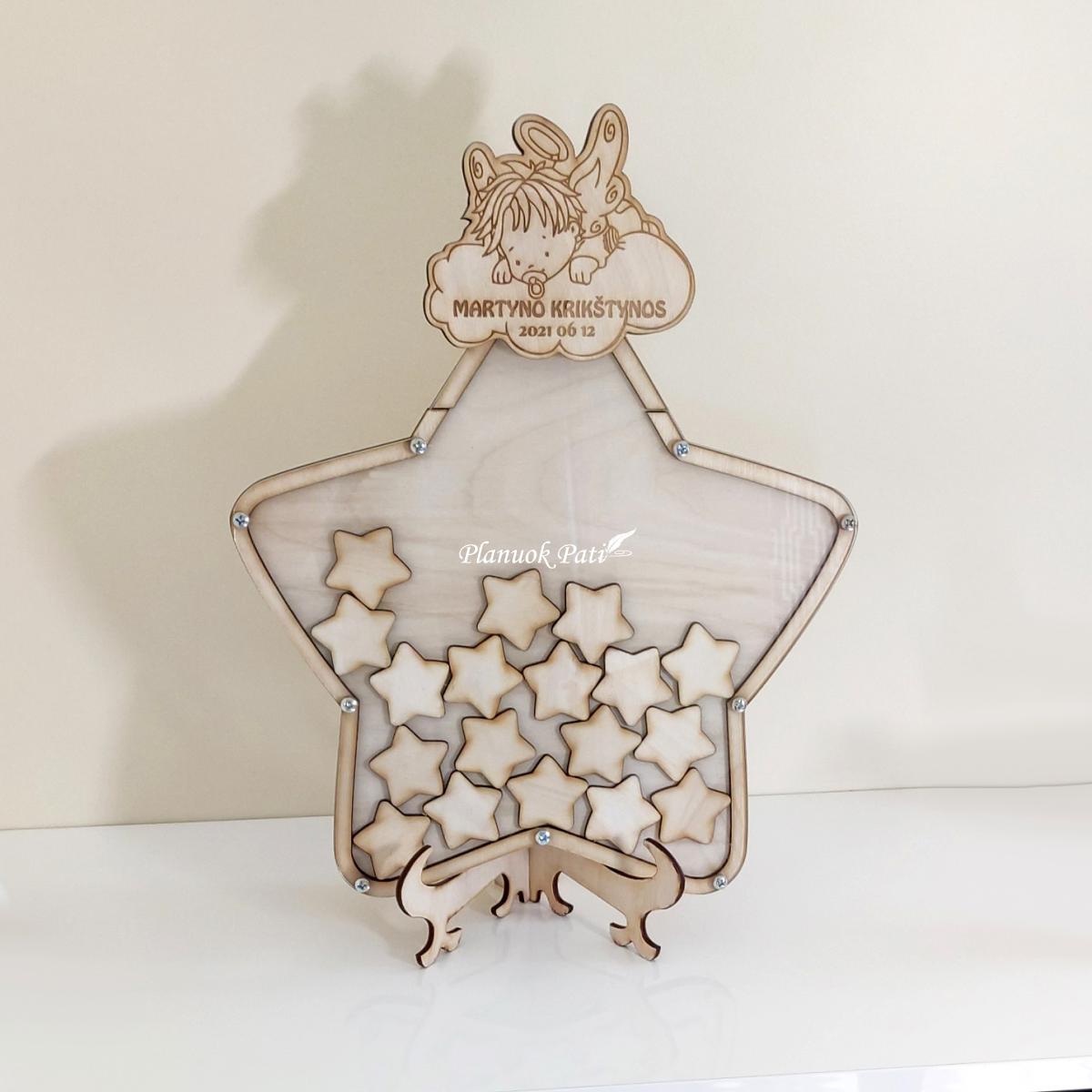 Žvaigždė krikštynų svečių palinkėjimams