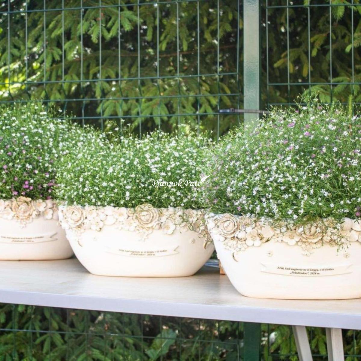 Didelis dekoruotas vazonas - Padėka