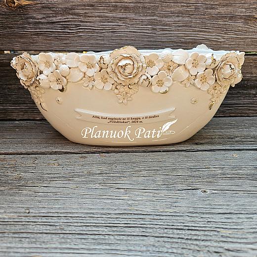Didelis dekoruotas vazonas - Padėka