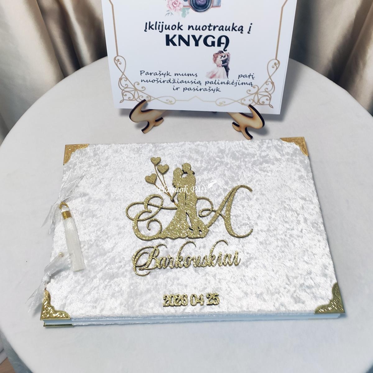 Vestuvių palinkėjimų knyga Mylimųjų siluetai