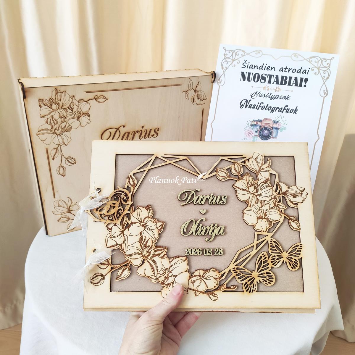 Palinkėjimų albumas orchidėjų žiedai