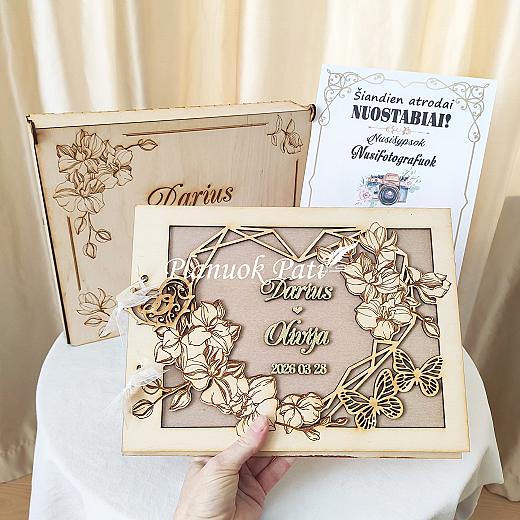 Palinkėjimų albumas orchidėjų žiedai