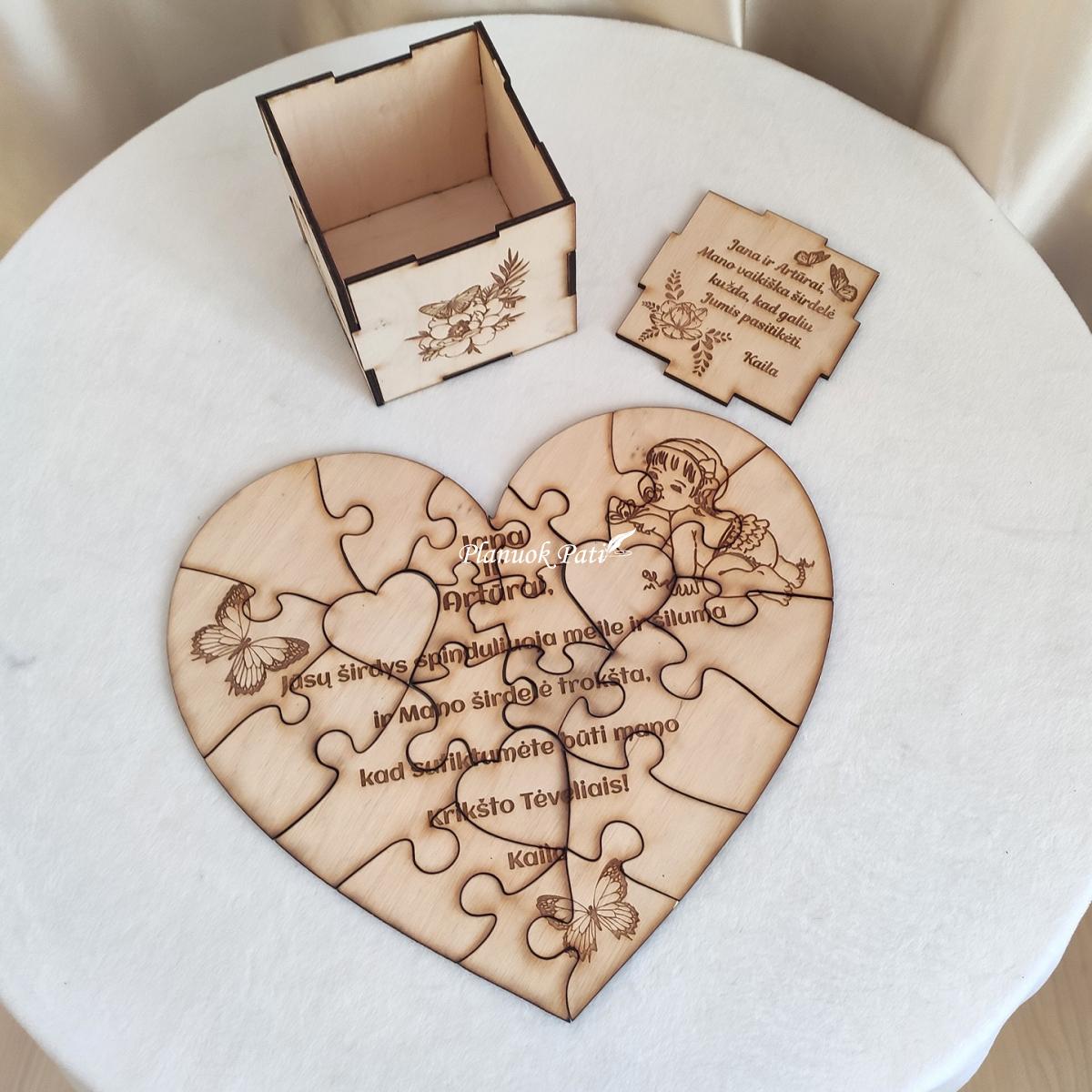 Kvietimas būti krikšto tėveliais - dėlionė