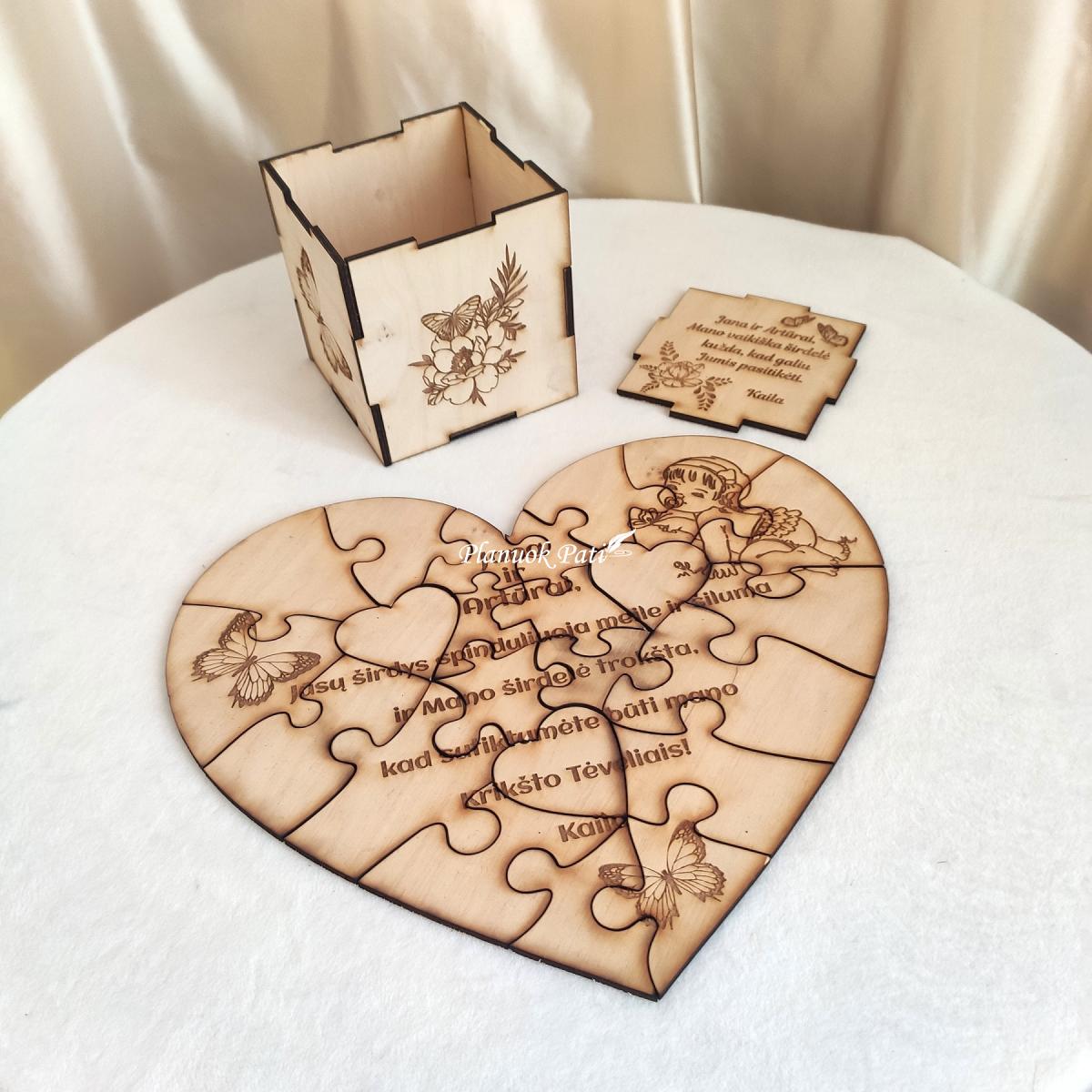 Kvietimas būti krikšto tėveliais - dėlionė