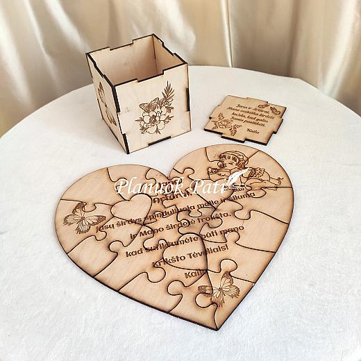 Kvietimas būti krikšto tėveliais - dėlionė