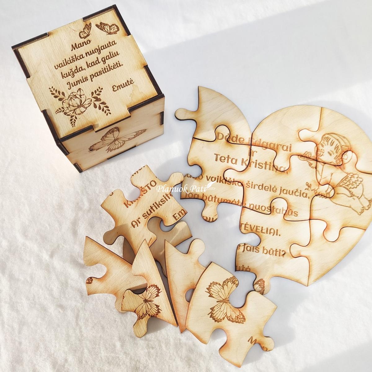 Kvietimas būti krikšto tėveliais - dėlionė