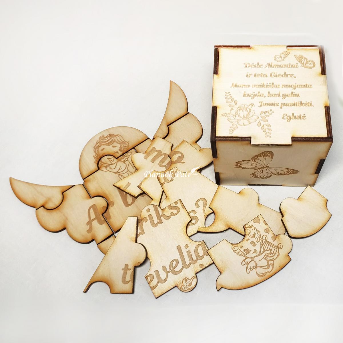 Kvietimas būti krikšto tėveliais - dėlionė