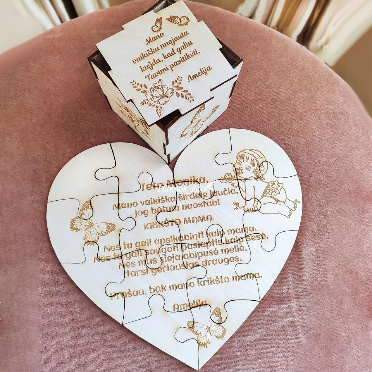 Kvietimas būti krikšto tėveliais - dėlionė