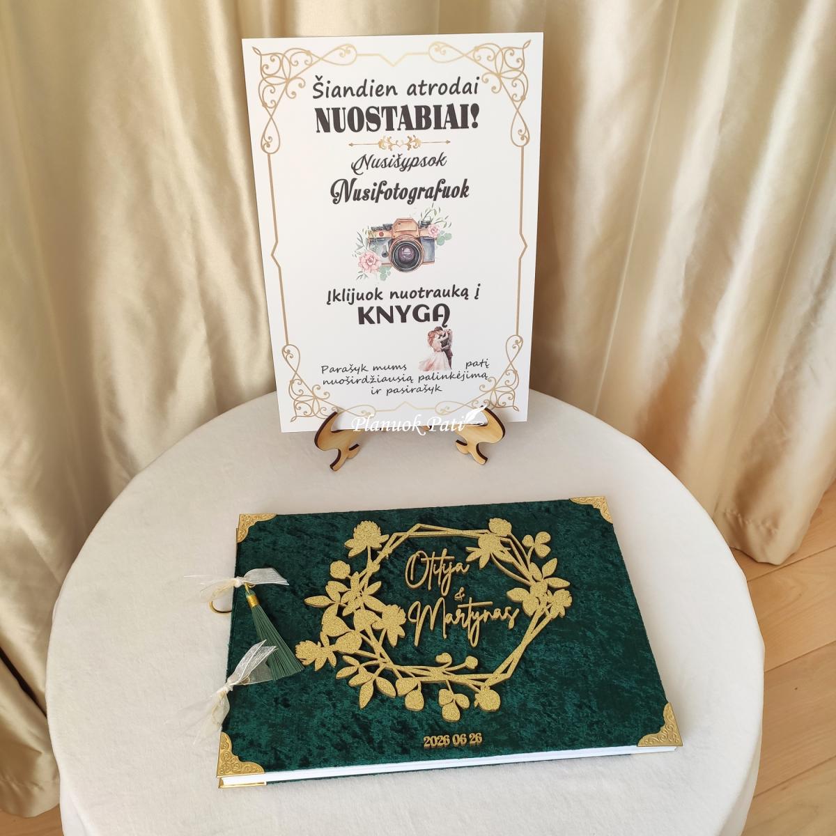 Vestuvių palinkėjimų knyga Dobilas