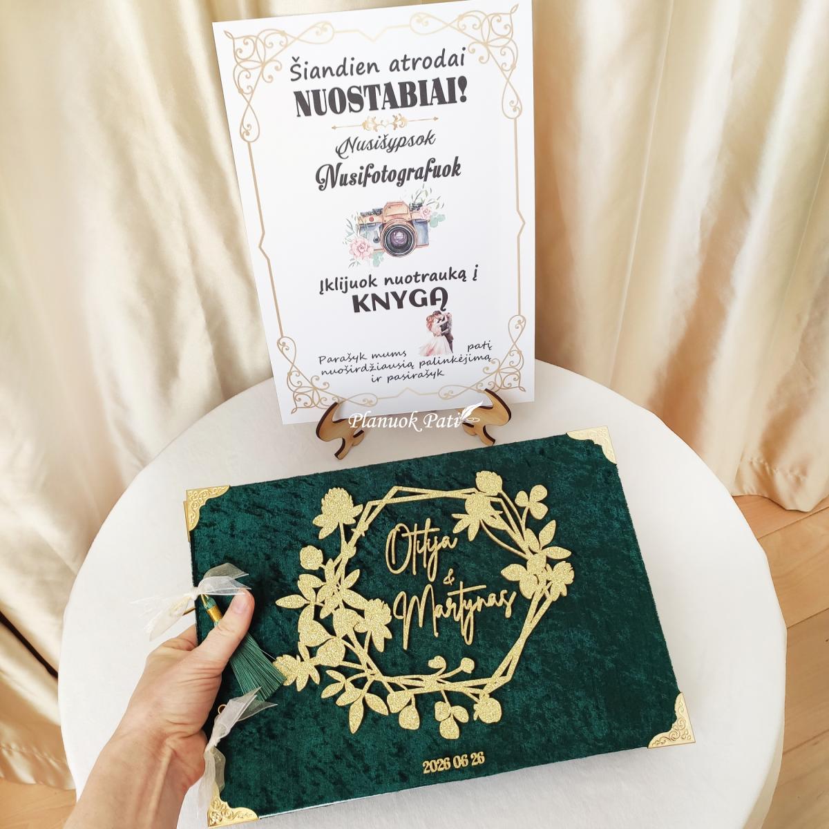 Vestuvių palinkėjimų knyga Dobilas