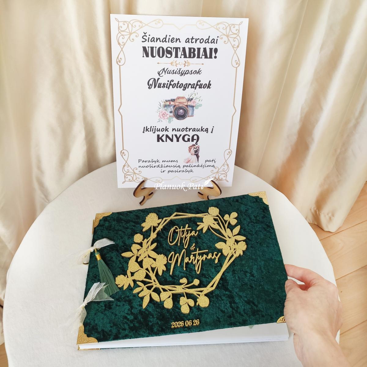 Vestuvių palinkėjimų knyga Dobilas