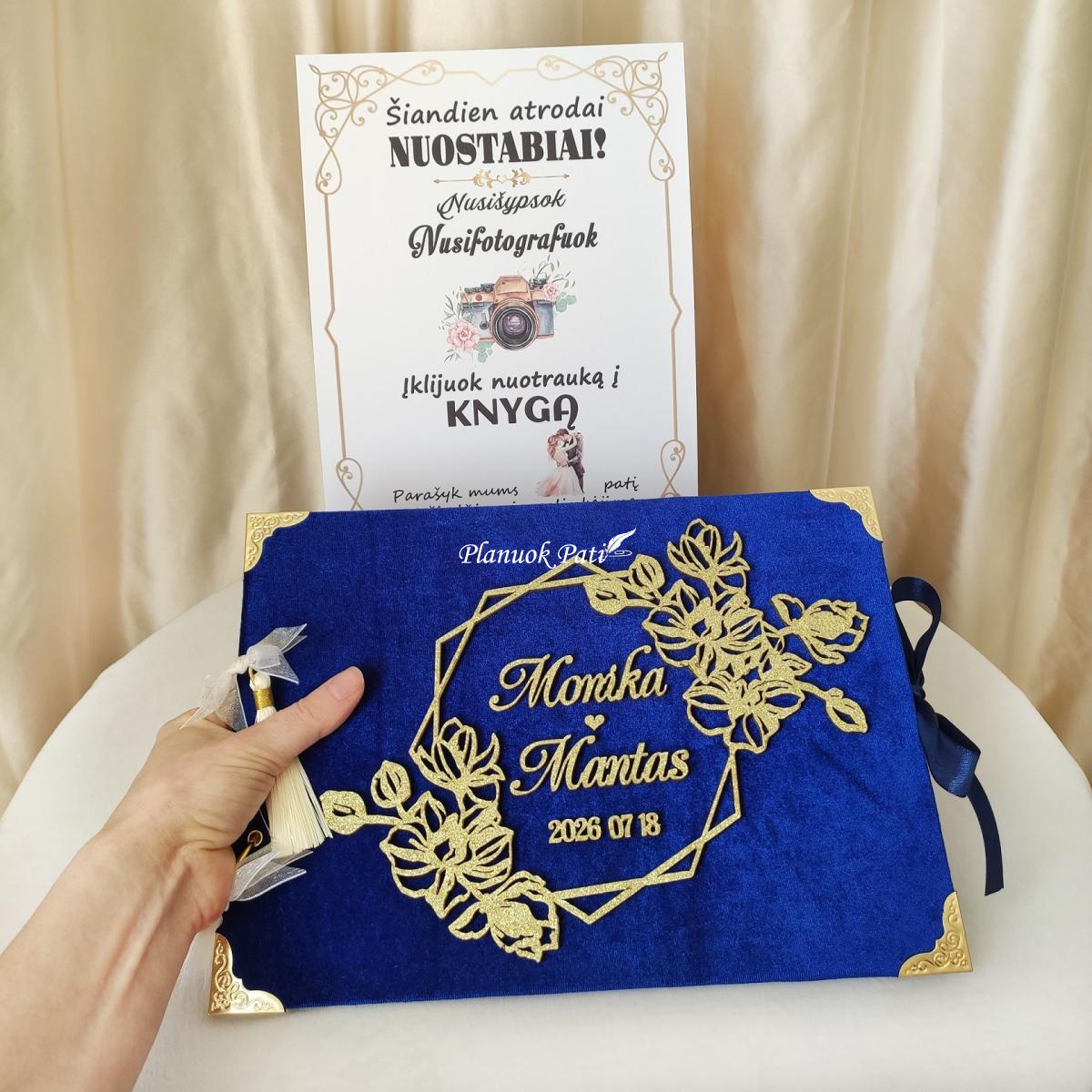 Vestuvių palinkėjimų knyga orchidėjos