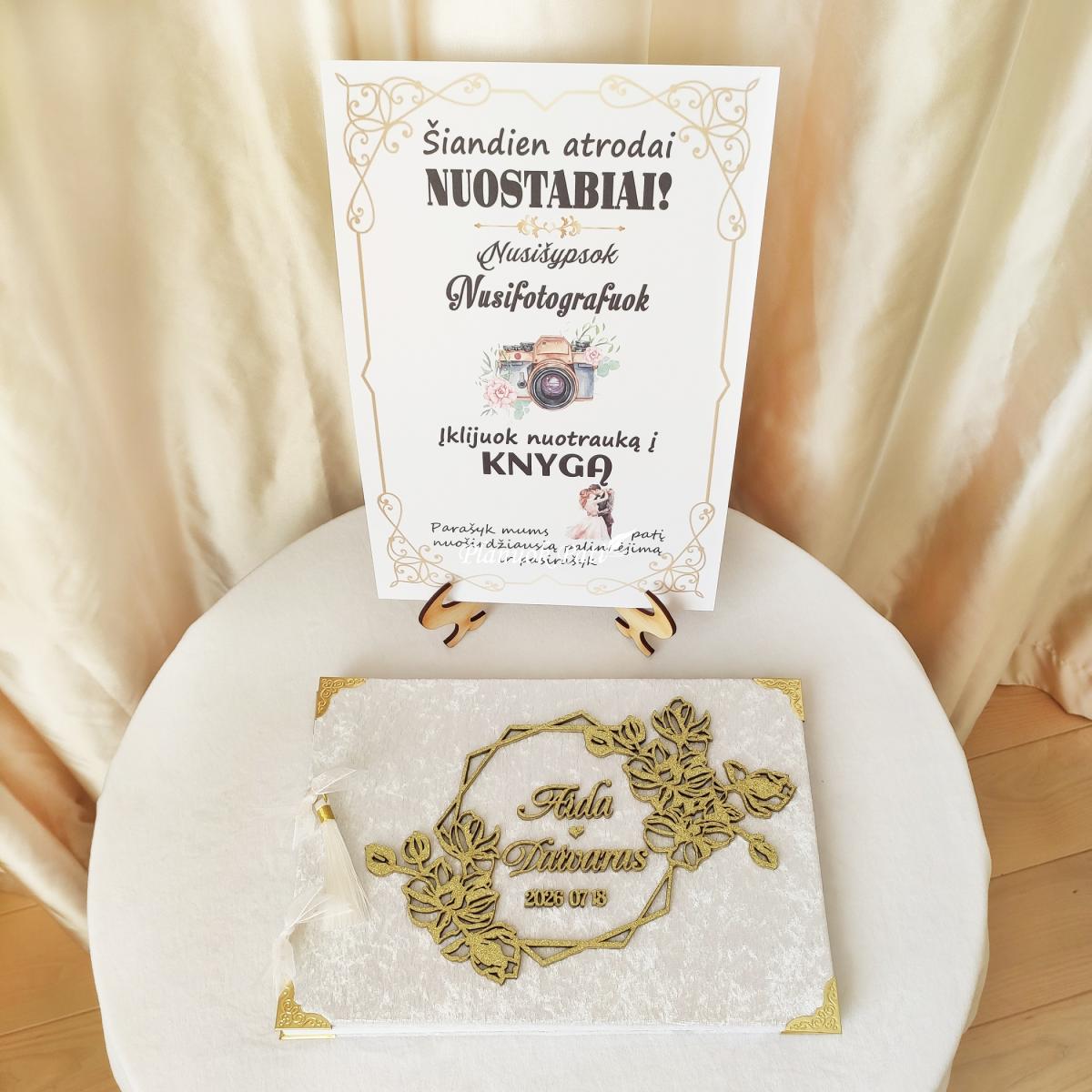 Vestuvių palinkėjimų knyga orchidėjos