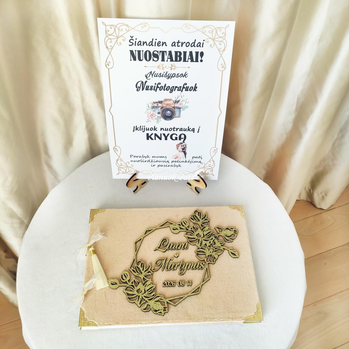 Vestuvių palinkėjimų knyga orchidėjos