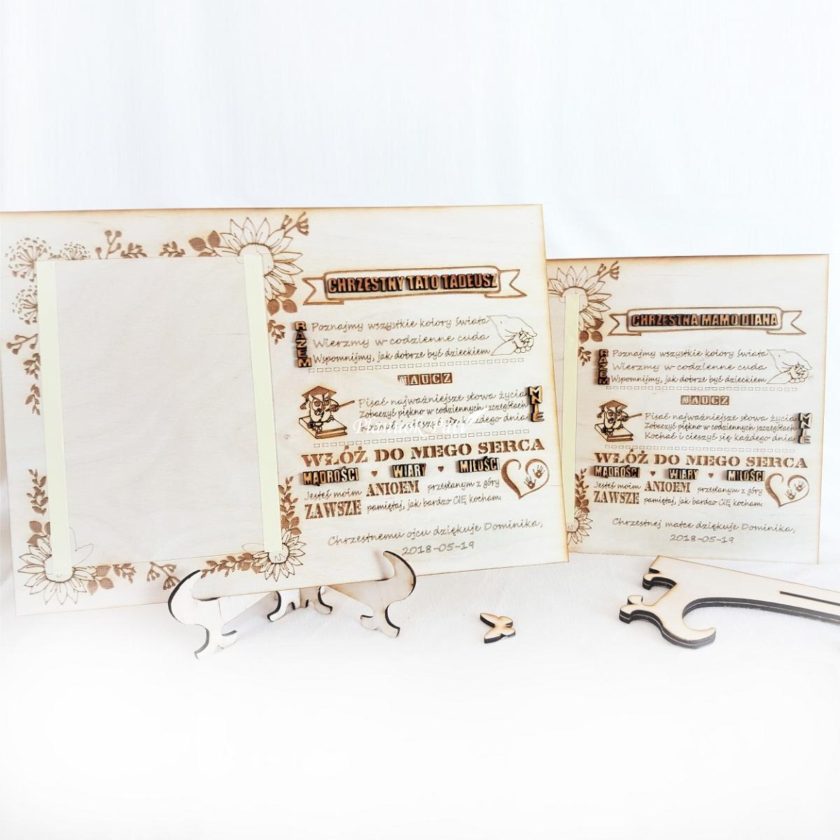 Padėka krikšto tėveliams su nuotrauka