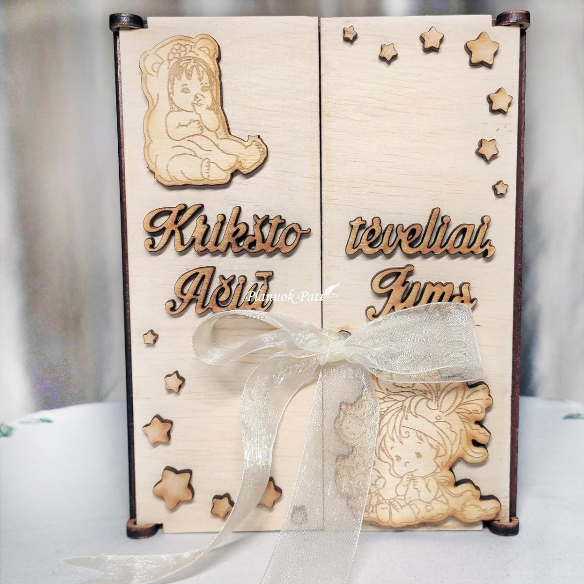 Padėka krikšto tėvams - super herojų magnetukai atverčiamuose rėmeliuose