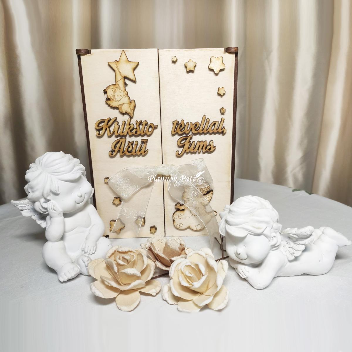 Padėka krikšto tėvams - super herojų magnetukai atverčiamuose rėmeliuose