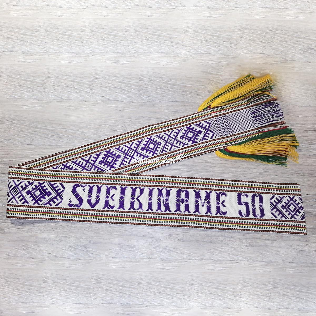 Austa juosta - Jubiliejaus proga su išaustu skaičiumi