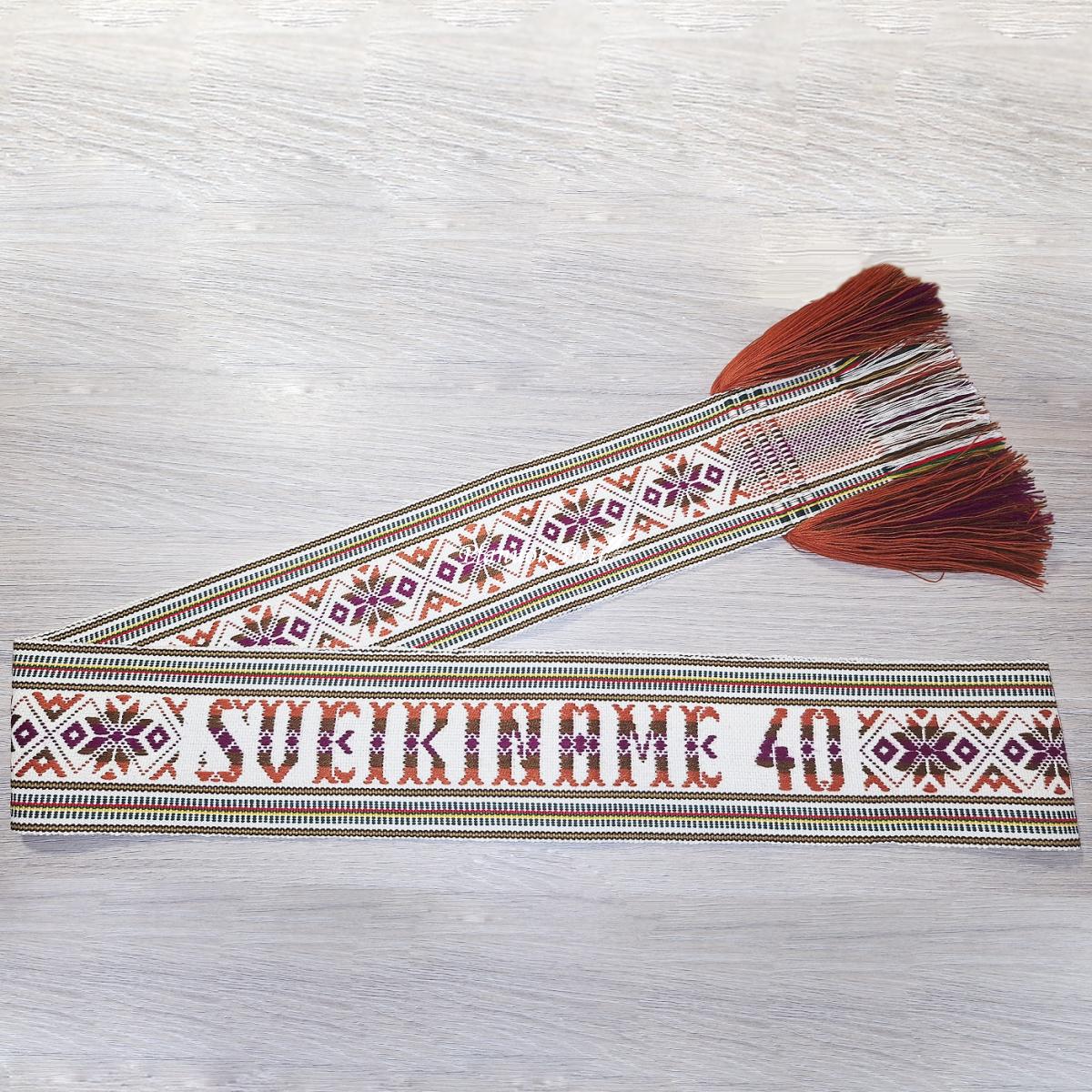 Austa juosta - Jubiliejaus proga su išaustu skaičiumi