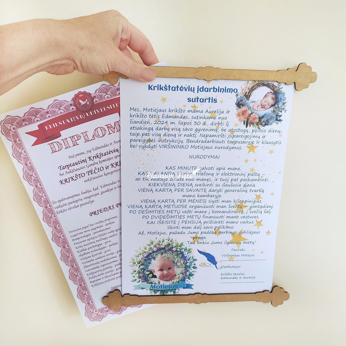 Krikštatėvių įdarbinimo sutartis