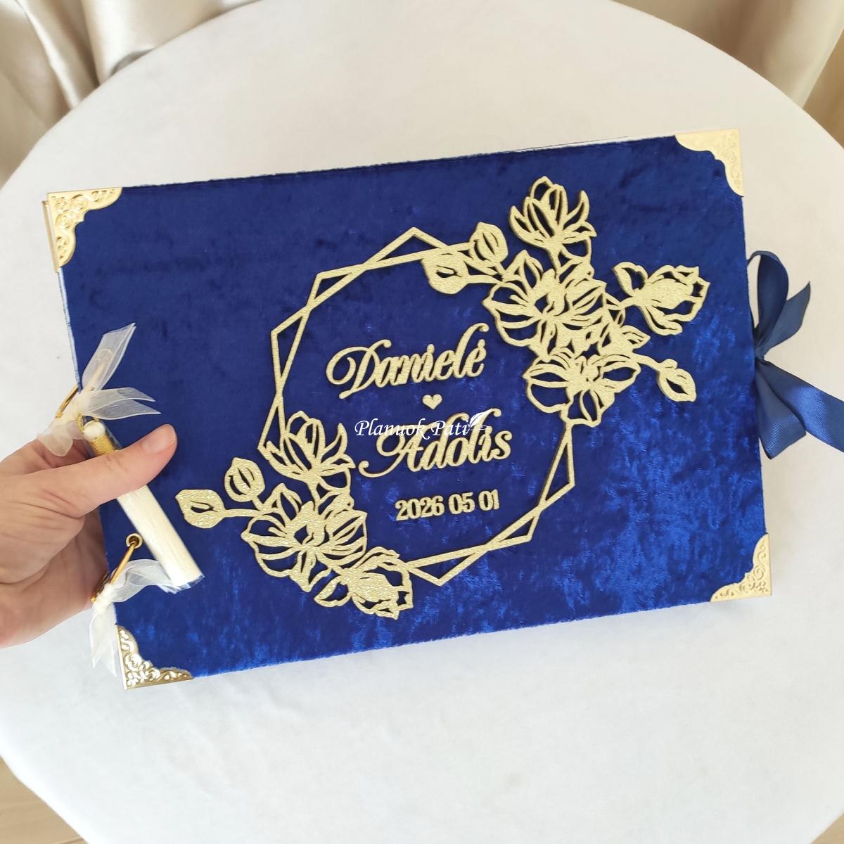 Vestuvių palinkėjimų knyga orchidėjos