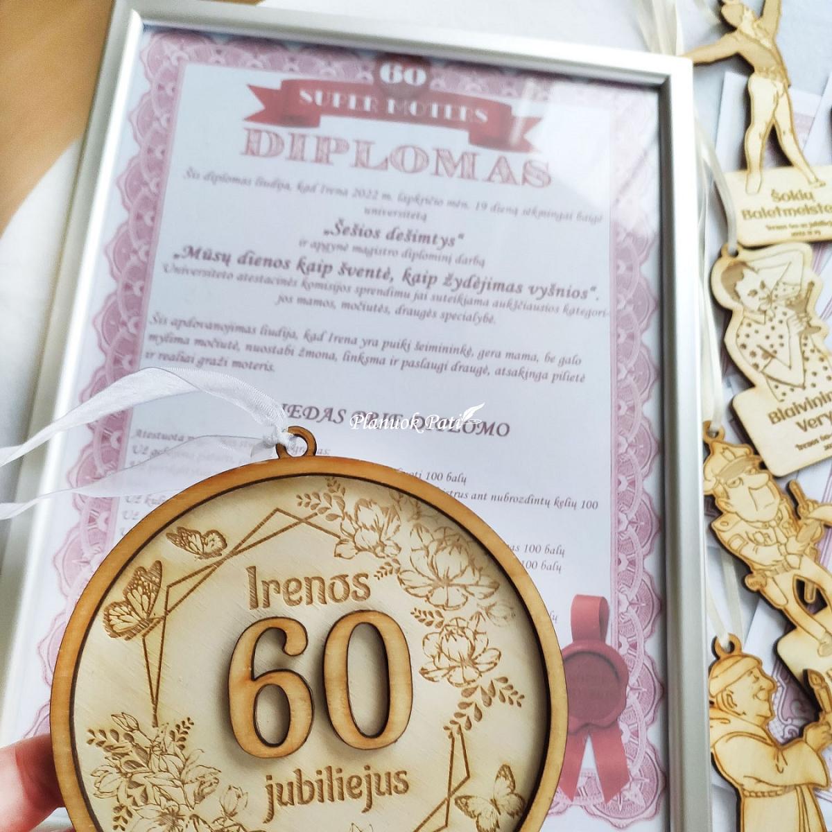 Medalis ir diplomas jubiliejui