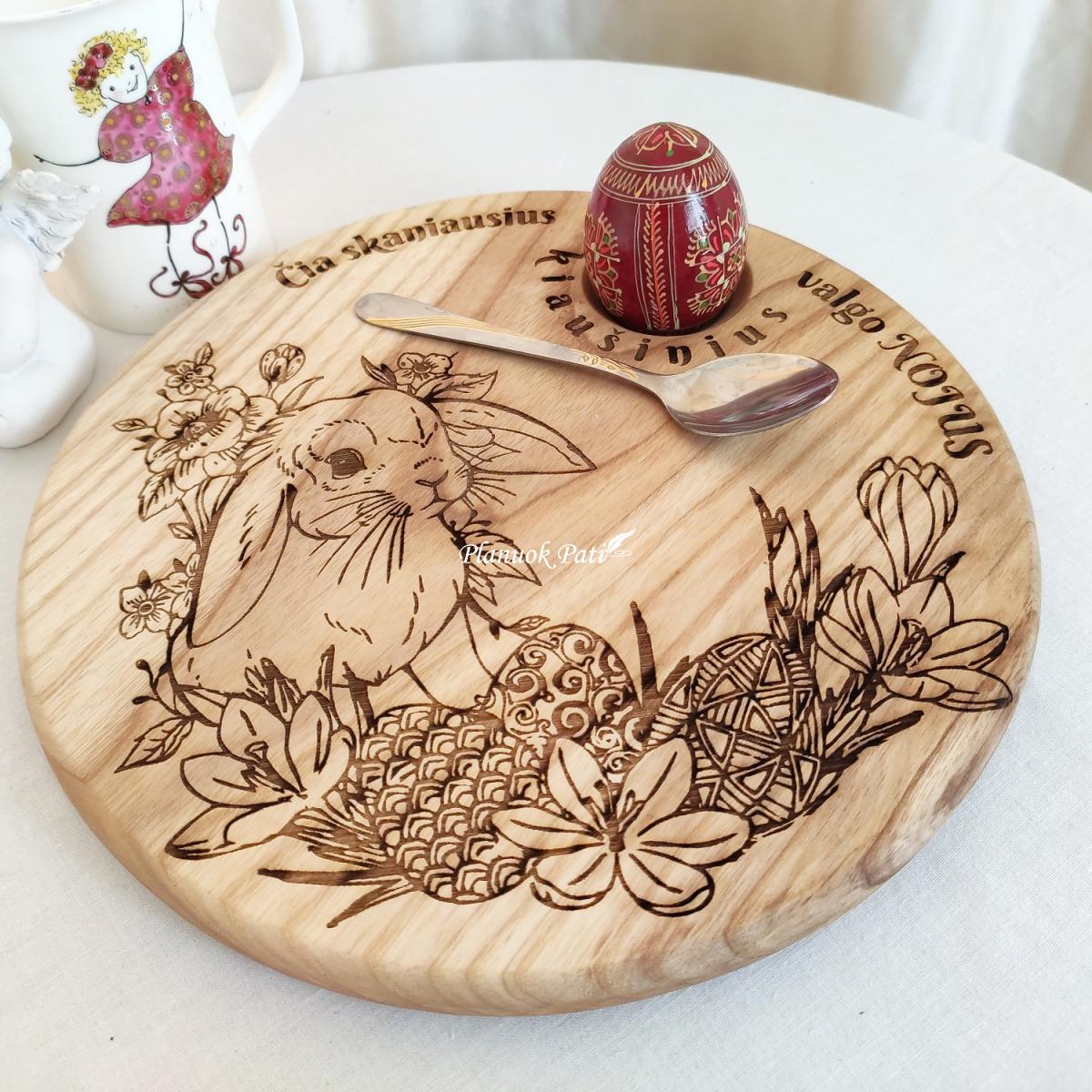 Apvali lentelė-padėklas 25cm skersmens