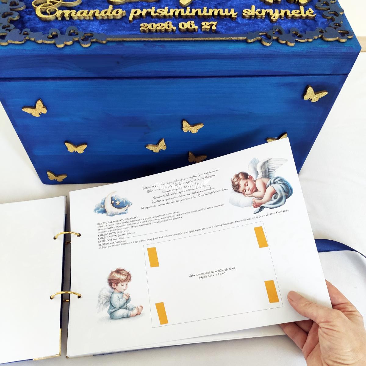 Krikštadėžė ir albumas berniukui Žaidžiam