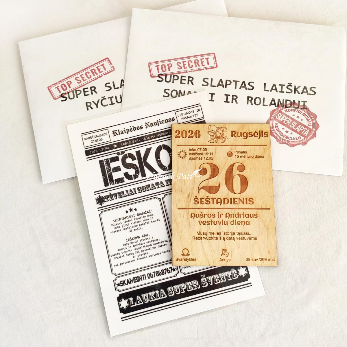 SUPER slaptas kvietimas svečiams