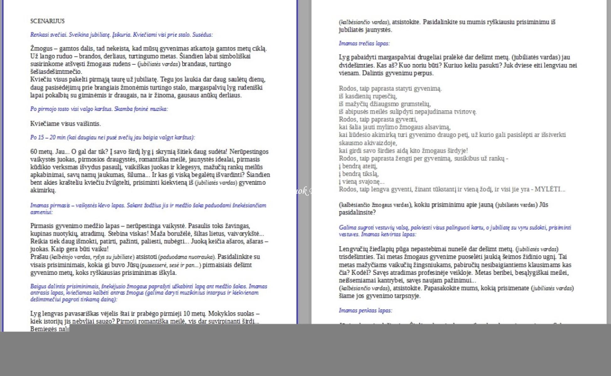 Jubiliejaus scenarijus