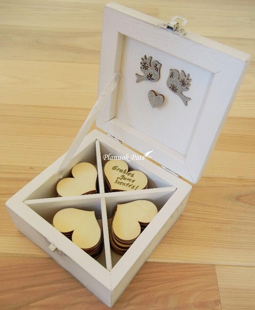 Skrynelė svečių palinkėjimams (15x15x9cm)