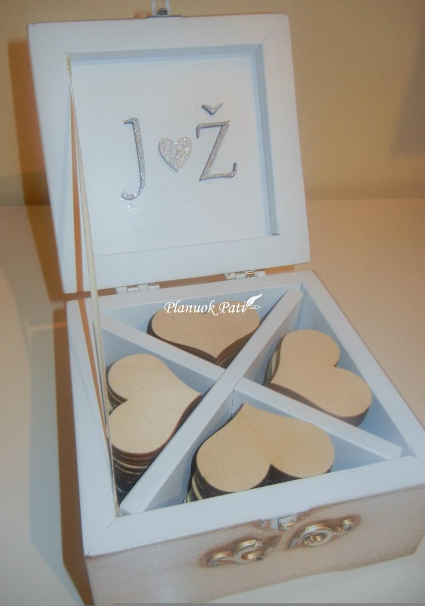 Skrynelė svečių palinkėjimams (15x15x9cm)