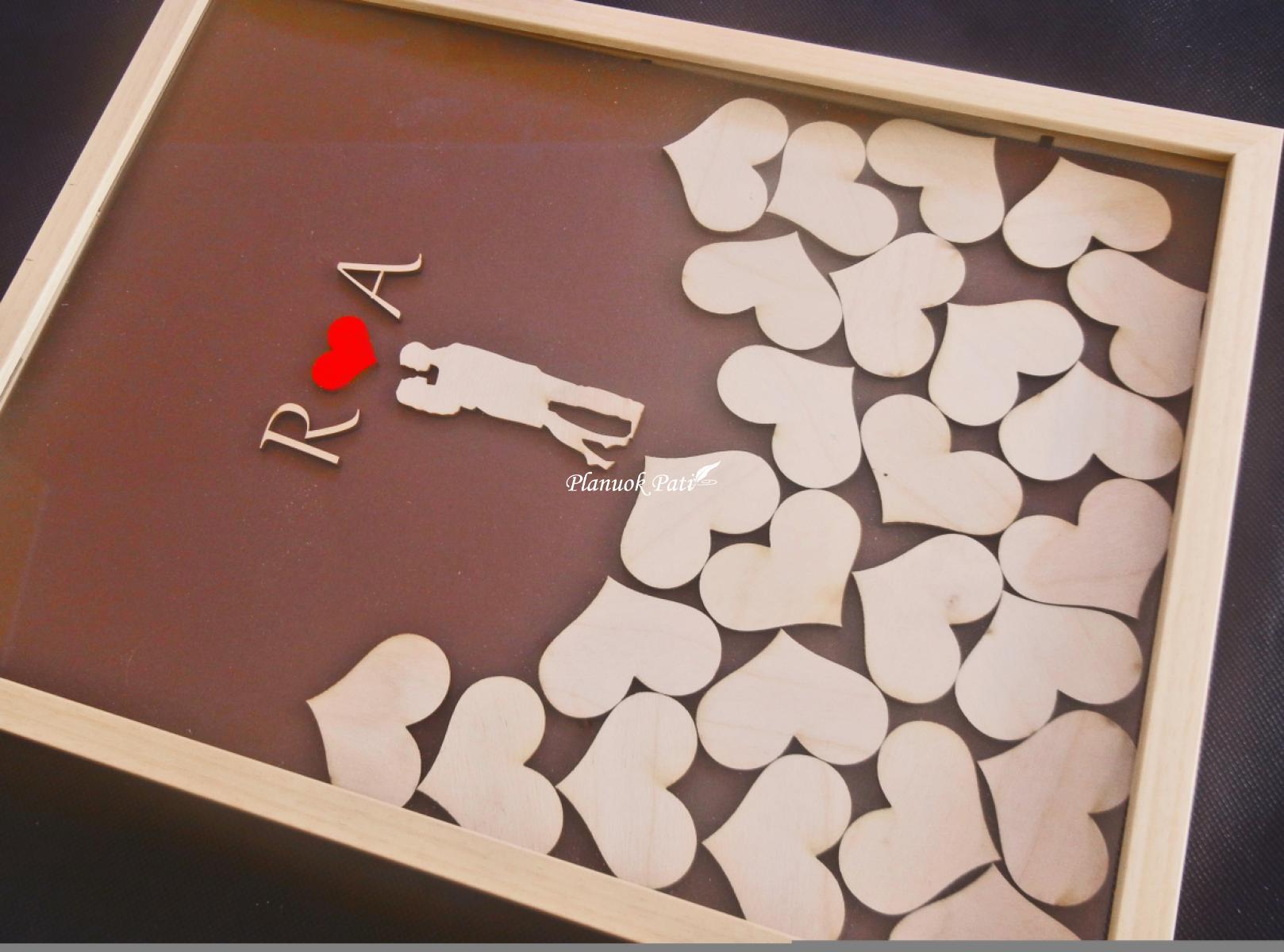 Rėmelis Įsimylėjėliai svečių palinkėjimams