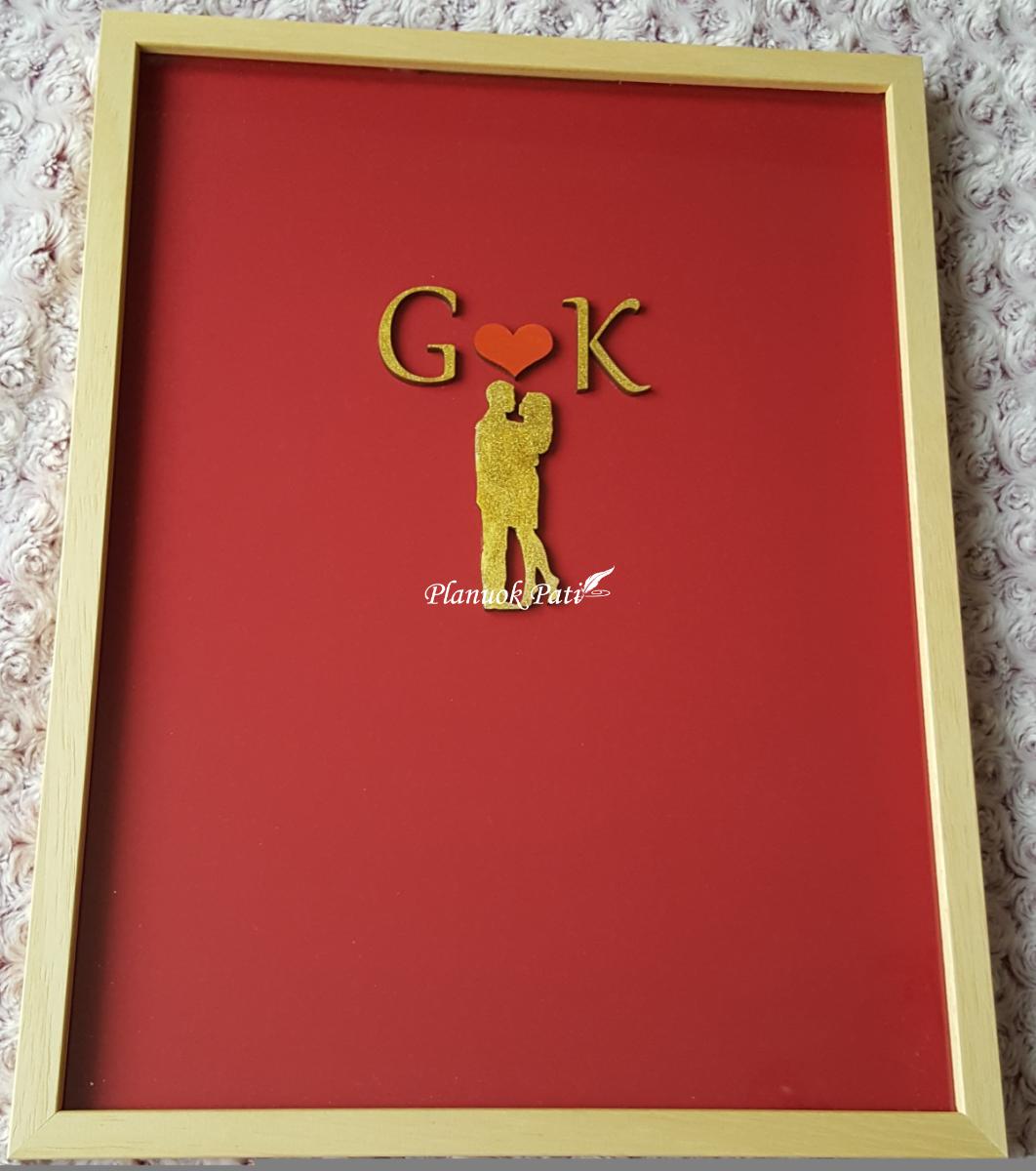 Rėmelis Įsimylėjėliai svečių palinkėjimams