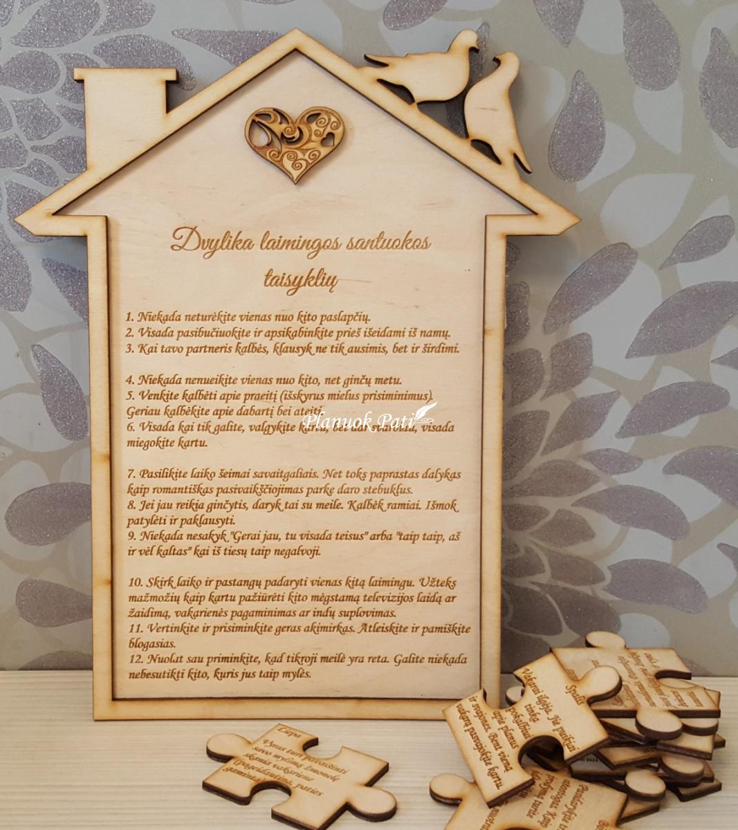 Užduotys jauniesiems pirmais santuokos metais