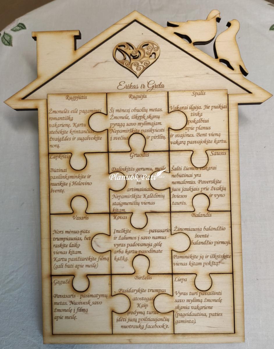 Užduotys jauniesiems pirmais santuokos metais