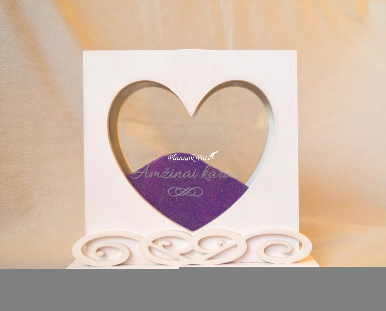 Širdis - smėlio ceremonijai