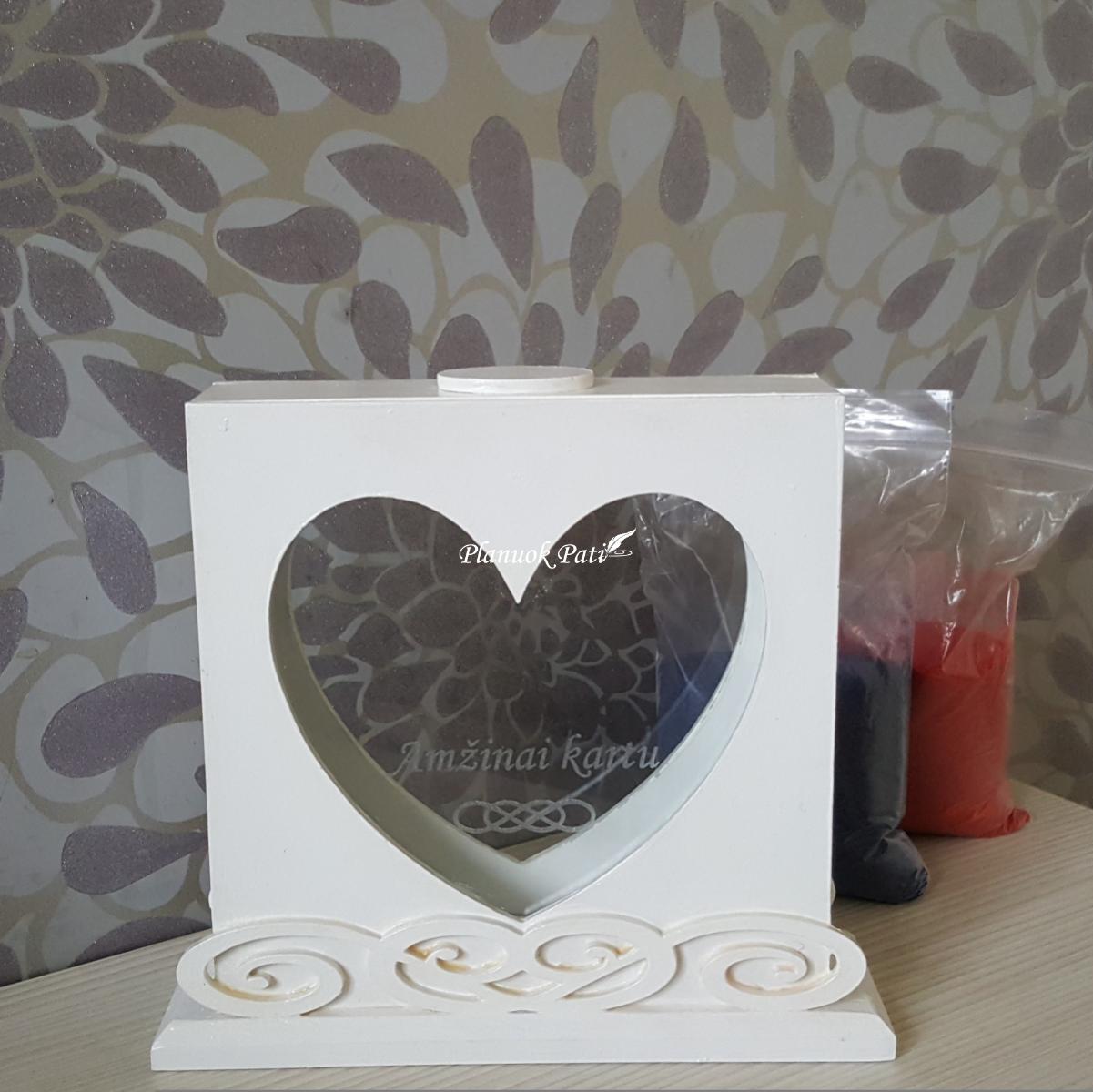 Širdis - smėlio ceremonijai