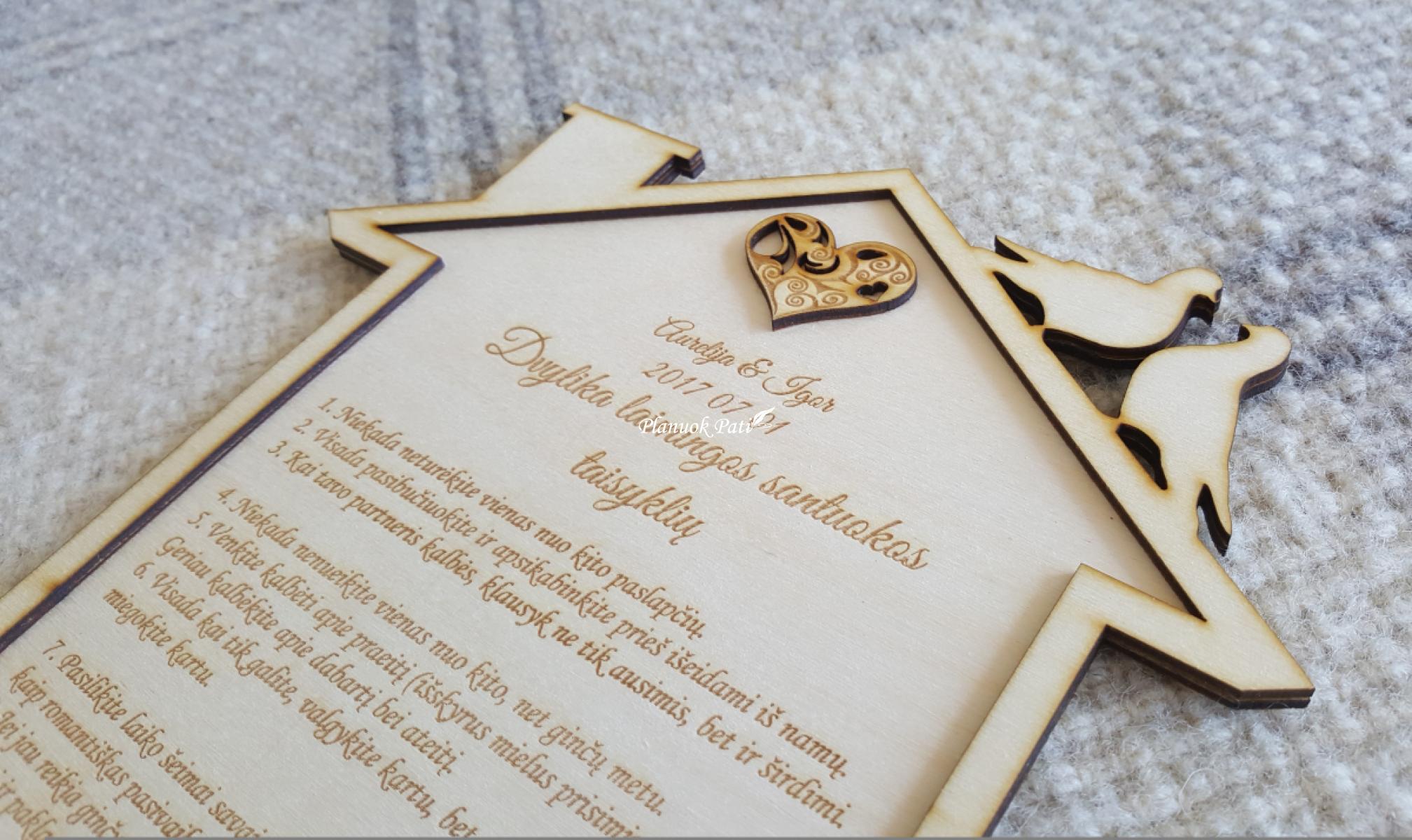 Šeimos arba Santuokos taisyklės - Namelis