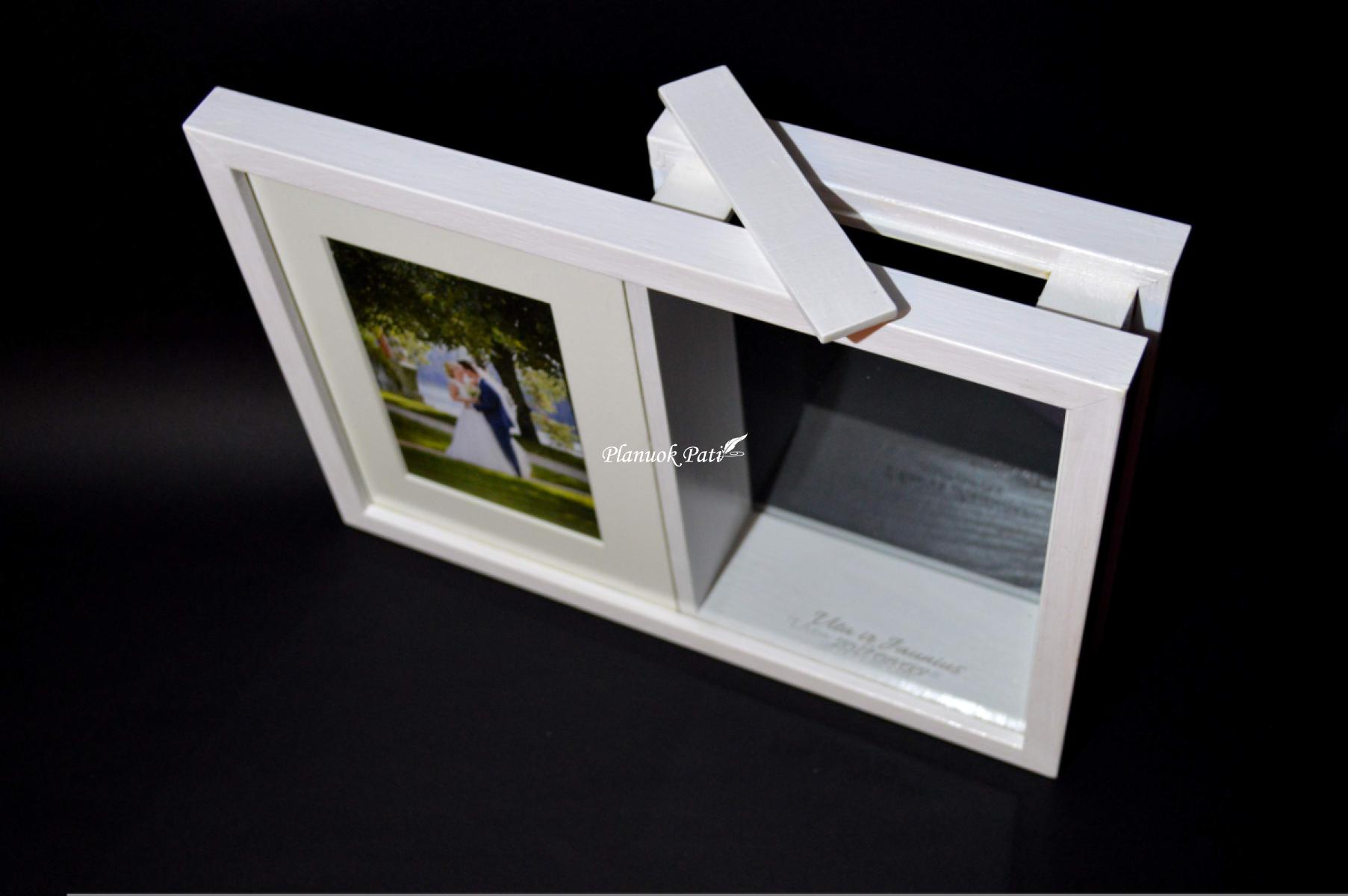 Dėžutė su nuotrauka smėlio ceremonijai