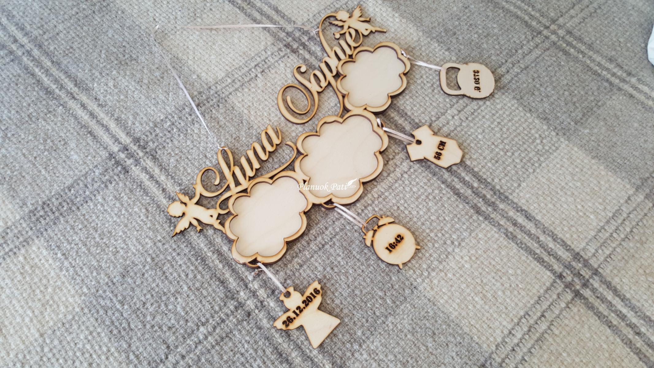 Vaikučio vardas su gimimo informacija