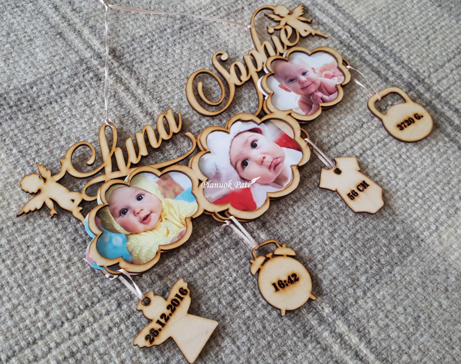 Vaikučio vardas su gimimo informacija