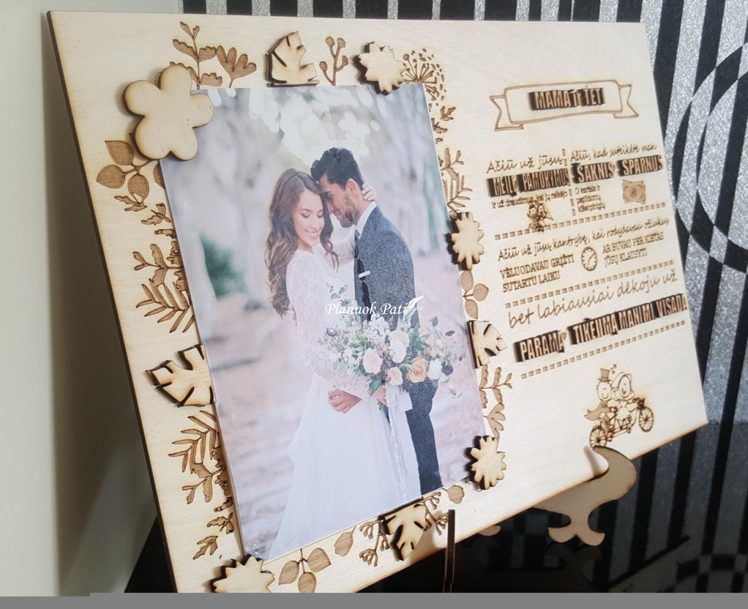 Padėka tėvams - rėmelis nuotraukai - Dviratukas