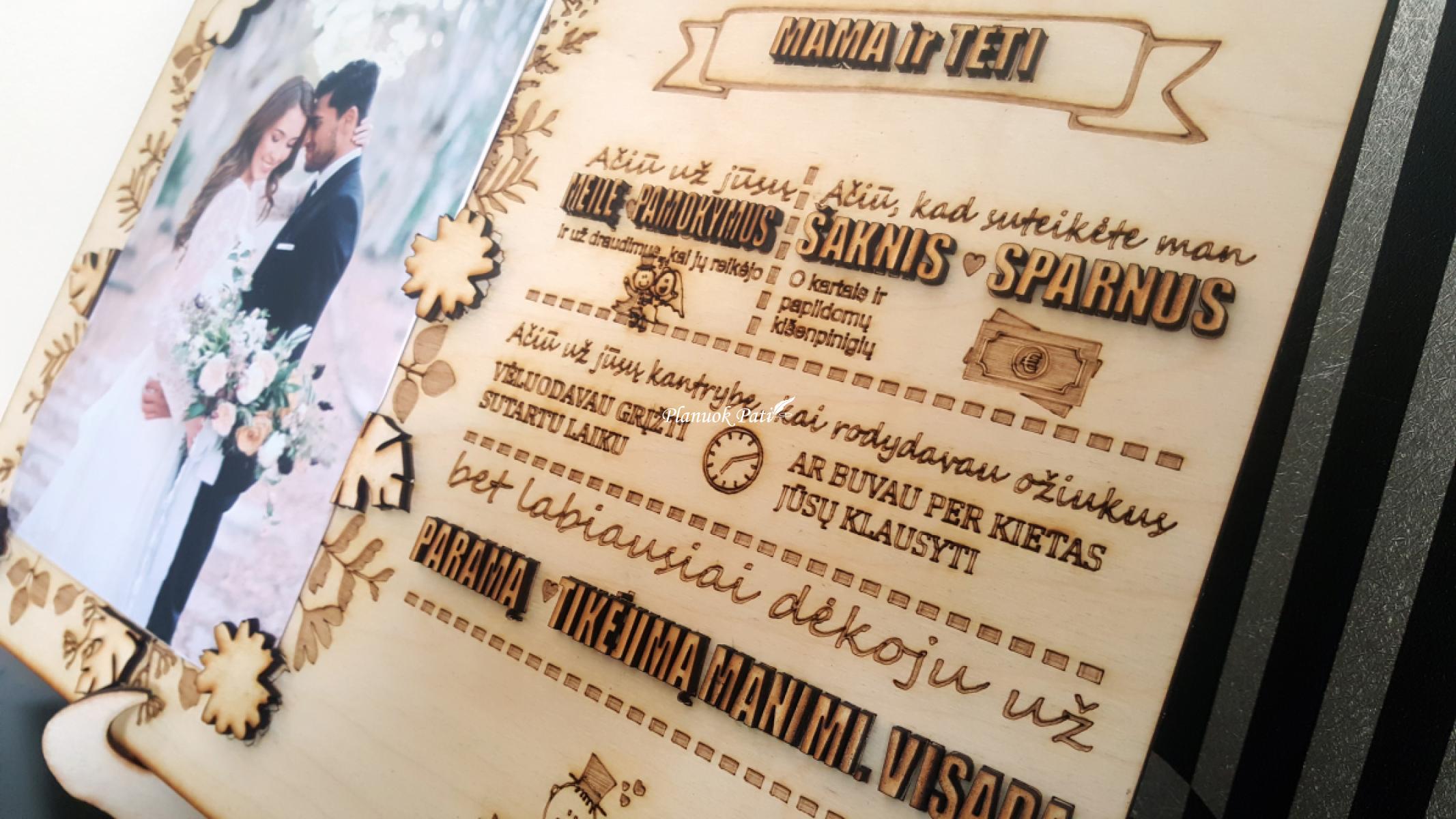 Padėka tėvams - rėmelis nuotraukai - Dviratukas