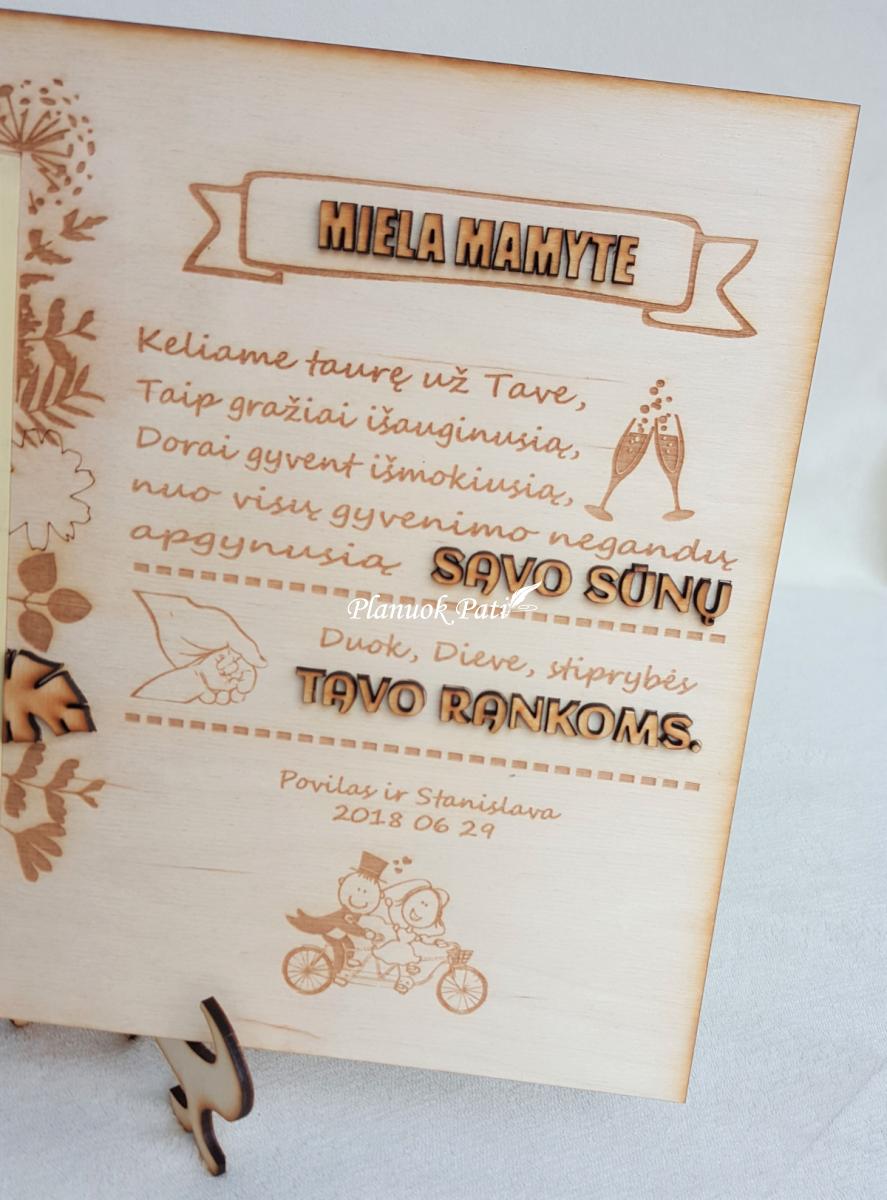 Padėka tėvams - rėmelis nuotraukai - Dviratukas