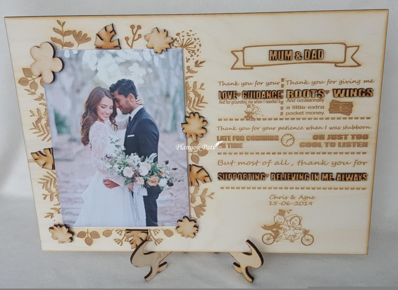 Padėka tėvams - rėmelis nuotraukai - Dviratukas