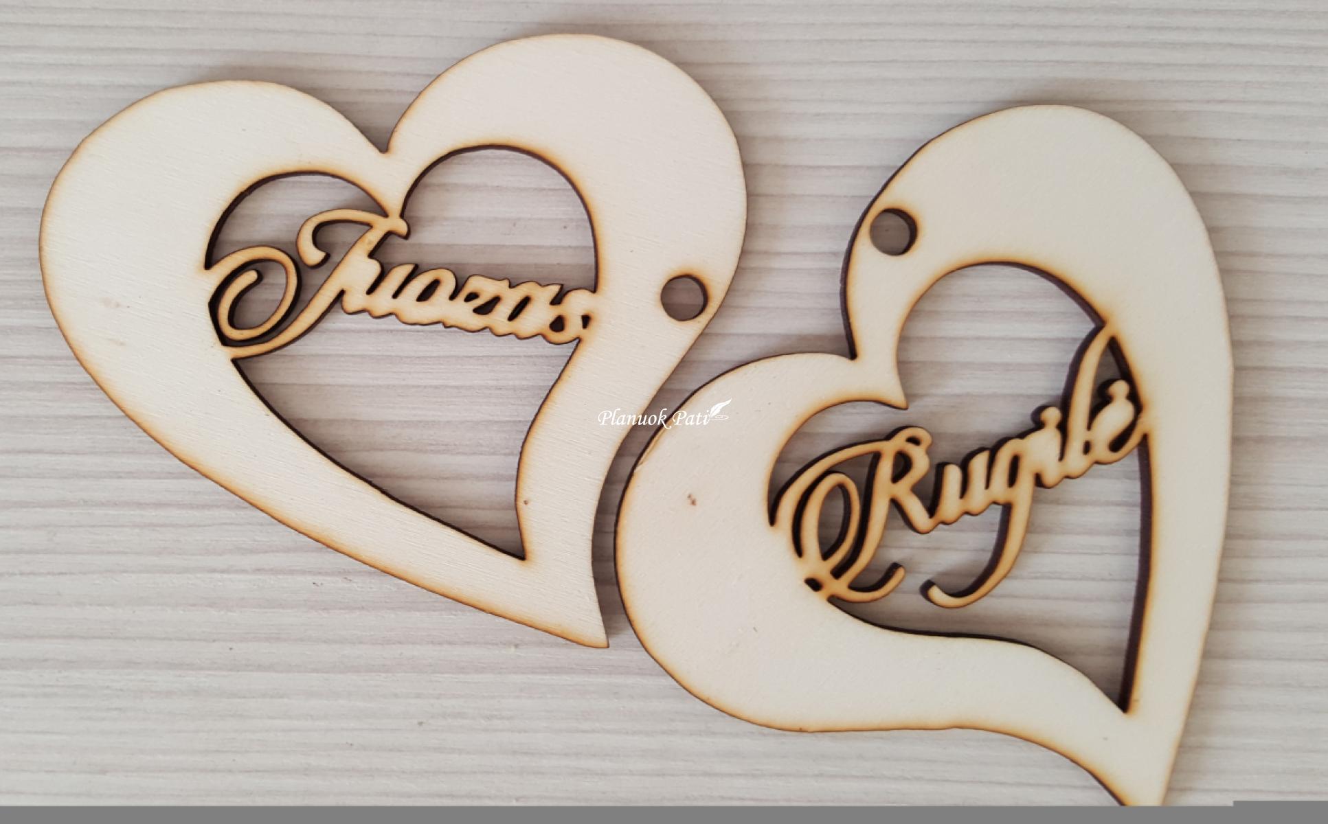 Širdelės su vardais - Širdžių surakinimui