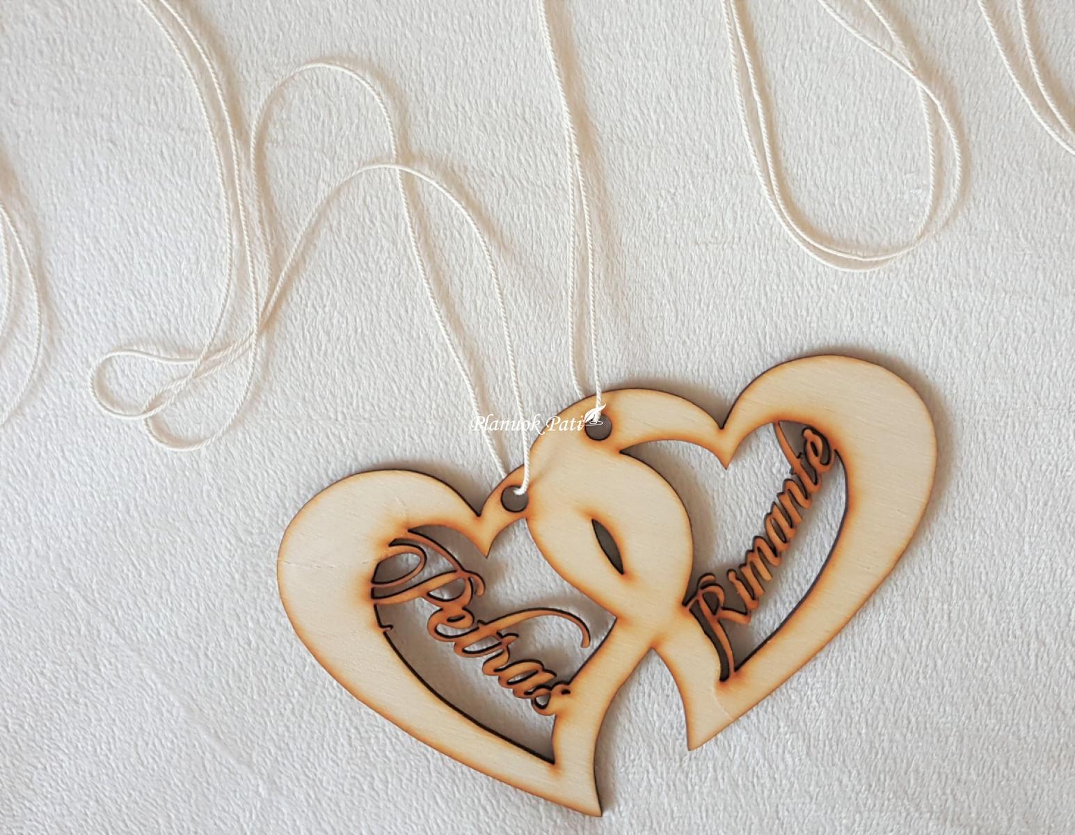 Širdelės su vardais - Širdžių surakinimui