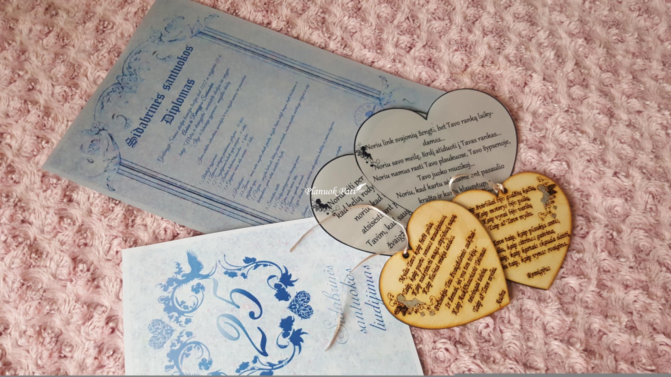 Sidabrinių vestuvių komplektas